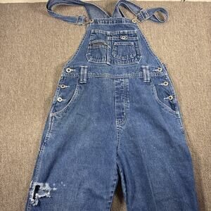 VTG Carolina Blues Men’s Overalls Medium Distressed Blue Retro Workwear